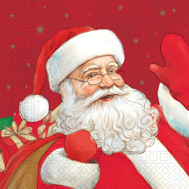 Kerstman Servetten Rood 33cm 20st van Procos koop je bij Partywinkel