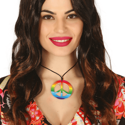 Ketting Hippie Gekleurd van Fiestas Guirca koop je bij Partywinkel