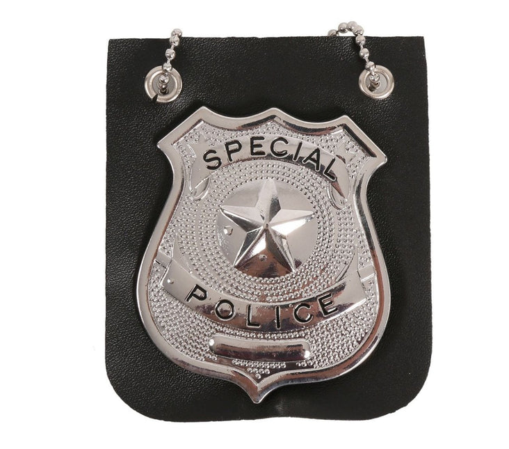 Ketting Politie Badge 8cm van Fiestas Guirca koop je bij Partywinkel