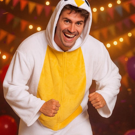Kip Onesie Wit van PartyXclusive koop je bij Partywinkel