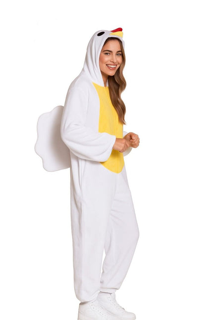 Kip Onesie Wit van PartyXclusive koop je bij Partywinkel