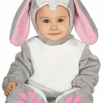 Konijnen Onesie Baby Grijs van Fiestas Guirca koop je bij Partywinkel