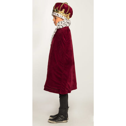 Koningskroon En Koningsmantel Bordeaux Rood Kind van Boland koop je bij Partywinkel