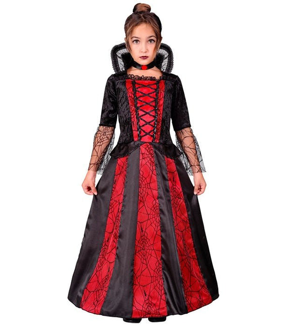 Kostuum Vampier Rood Zwart Meisje van Widmann koop je bij Partywinkel