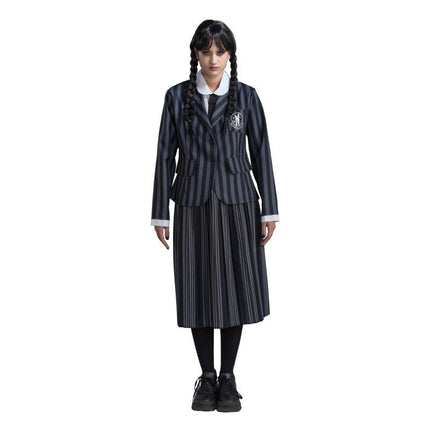 Kostuum Wednesday School Uniform Zwart/Grijs van CHAKS koop je bij Partywinkel