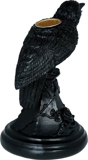 Kraai Kaarsenhouder 16cm van Fiestas Guirca koop je bij Partywinkel