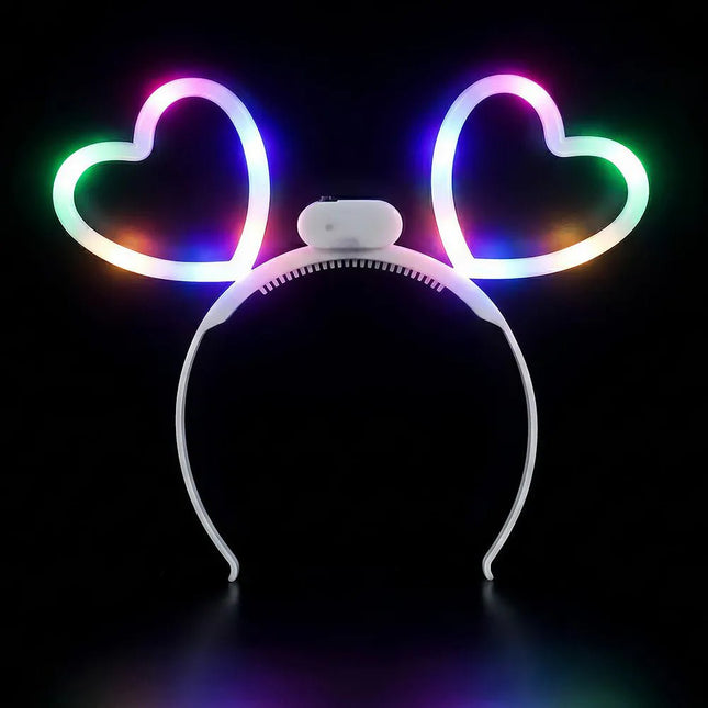 LED diadeem Glowing hearts van Boland koop je bij Partywinkel