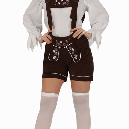 Lederhose Bruin Dames van Fiestas Guirca koop je bij Partywinkel