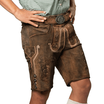 Lederhose Bruin Kort Kitzbuhel van Tannhauser koop je bij Partywinkel