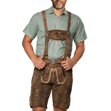 Lederhose Bruin Kort Kitzbuhel van Tannhauser koop je bij Partywinkel