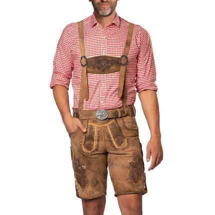 Lederhose Bruin Kort Lech van Tannhauser koop je bij Partywinkel