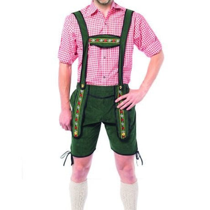 Lederhose Kort Groen van Partychimp koop je bij Partywinkel