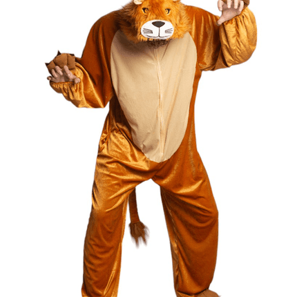 Leeuw Onesie Bruin Beige van Partychimp koop je bij Partywinkel