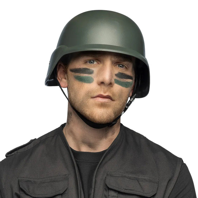 Leger Helm Groen van Boland koop je bij Partywinkel