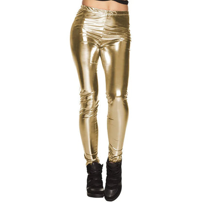 Legging Metallic Goud van Boland koop je bij Partywinkel