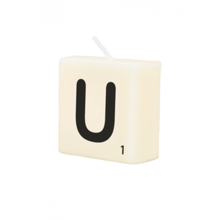 Letter Kaarsje U 4cm van Paper Dreams koop je bij Partywinkel