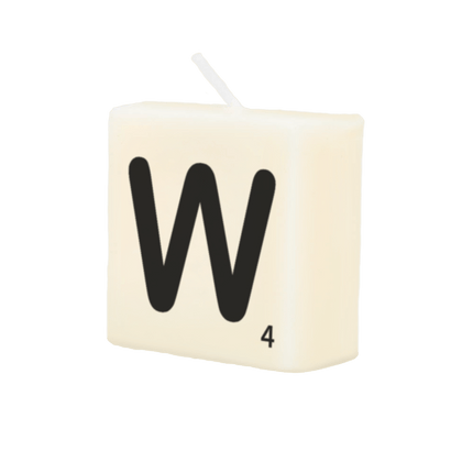 Letter Kaarsje W 4cm van Paper Dreams koop je bij Partywinkel
