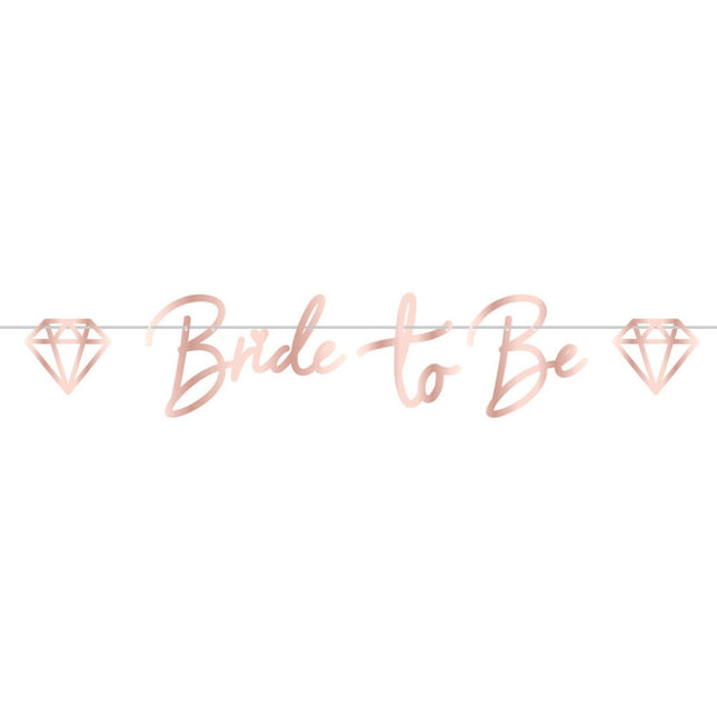 Letterslinger Bride To Be 1,5m van Riethmueller koop je bij Partywinkel