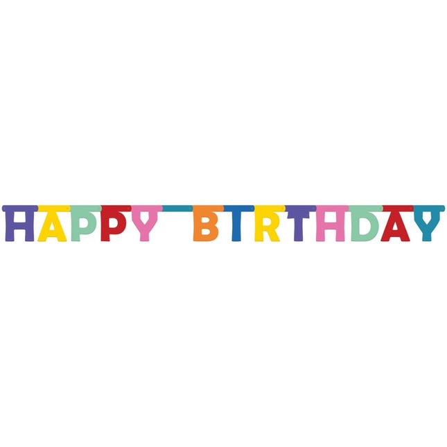 Letterslinger Happy Birthday 1,6m van Folat koop je bij Partywinkel
