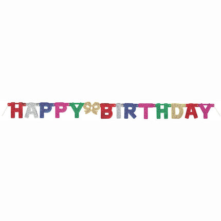 Letterslinger Happy Birthday Gekleurd 1,42m van Unique koop je bij Partywinkel