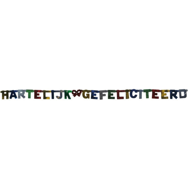 Letterslinger Hartelijk Gefeliciteerd van Folat koop je bij Partywinkel