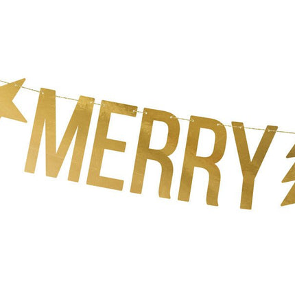 Letterslinger Merry Christmas 1,5m van Partydeco koop je bij Partywinkel
