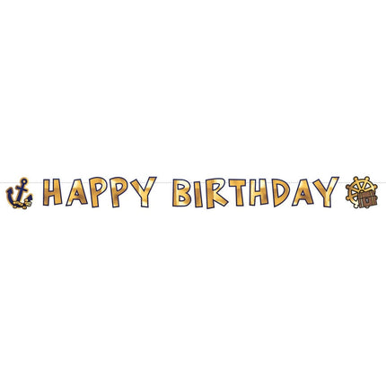 Letterslinger Piraten Happy Birthday 1,8m van Riethmueller koop je bij Partywinkel