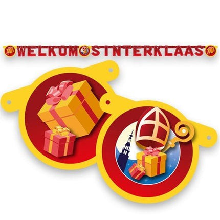 Letterslinger Welkom Sinterklaas 2,10M van Haza Witbaard koop je bij Partywinkel