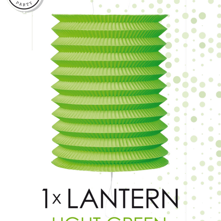 Licht Groene Lampion 16cm van WeFiesta koop je bij Partywinkel