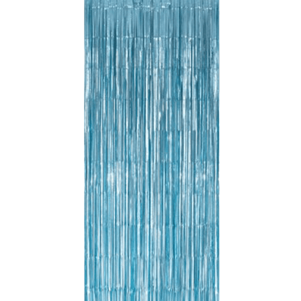 Lichtblauw Deurgordijn Folie 2,4m van WeFiesta koop je bij Partywinkel