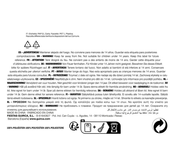 Lichtblauwe Bandana 54cm van Fiestas Guirca koop je bij Partywinkel