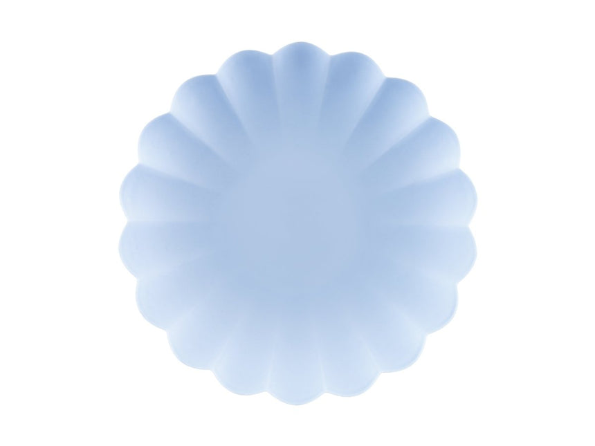 Lichtblauwe Borden 22cm 4st van Partydeco koop je bij Partywinkel