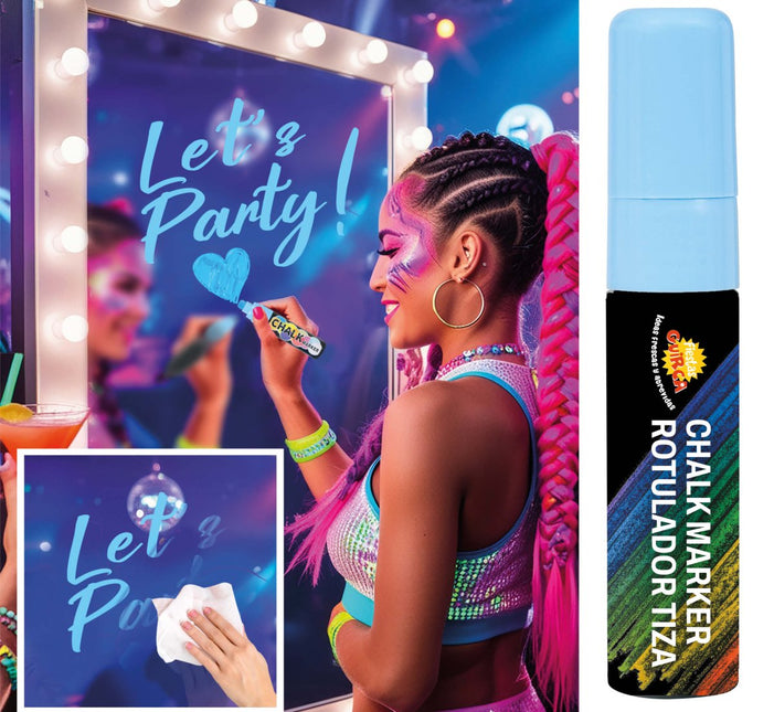 Lichtblauwe Krijtstift van Fiestas Guirca koop je bij Partywinkel