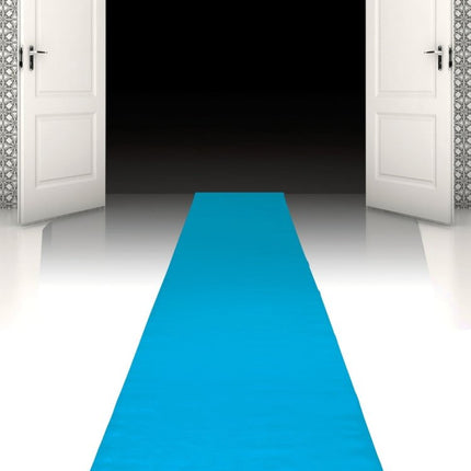 Lichtblauwe Loper 60cm 4,5m van Boland koop je bij Partywinkel