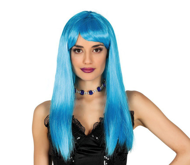 Lichtblauwe Pruik van Fiestas Guirca koop je bij Partywinkel