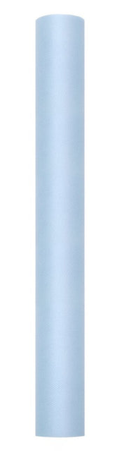 Lichtblauwe Tule Rol 50cm 9m van Partydeco koop je bij Partywinkel
