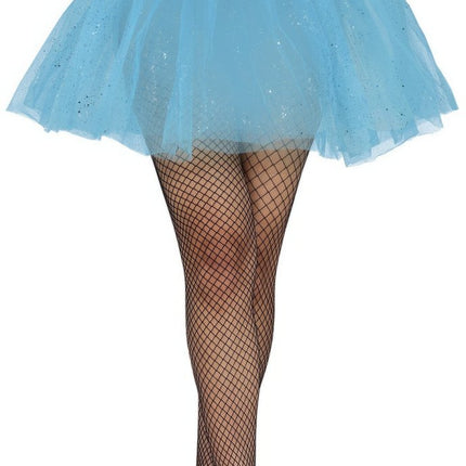Lichtblauwe Tutu Dames Glitter 40cm van Fiestas Guirca koop je bij Partywinkel