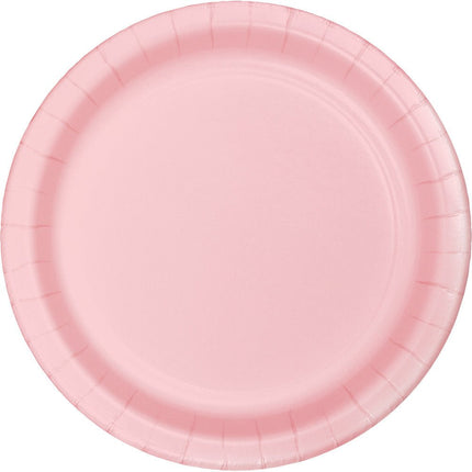 Lichtroze Borden 23cm 8st van Creative Converting koop je bij Partywinkel