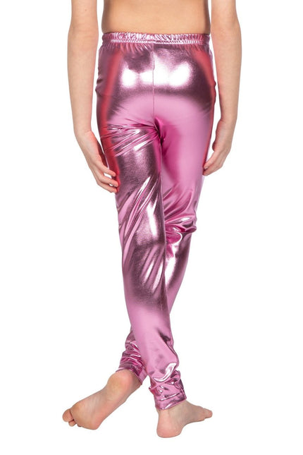 Lichtroze Legging Meisje Metallic van Wilbers & Wilbers koop je bij Partywinkel