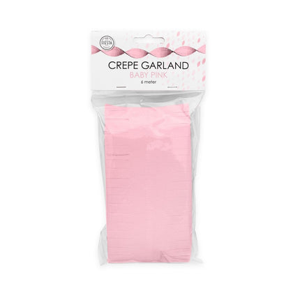 Lichtroze Slingers Crepe 6m van WeFiesta koop je bij Partywinkel