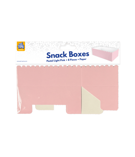 Lichtroze Snackbakje 12,5cm 8st van Paper Dreams koop je bij Partywinkel