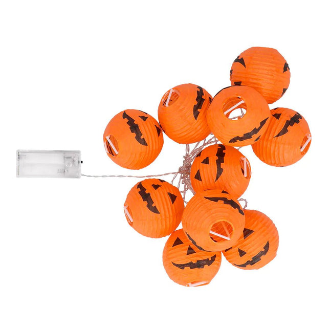 Lichtslinger LED Halloween Pompoenen 1,85m van Boland koop je bij Partywinkel