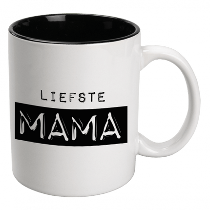 Liefste Mama Mok Wit Keramiek Liefste Mama 12cm van Paper Dreams koop je bij Partywinkel