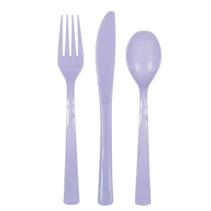 Lila Bestek 18 delig van Unique koop je bij Partywinkel