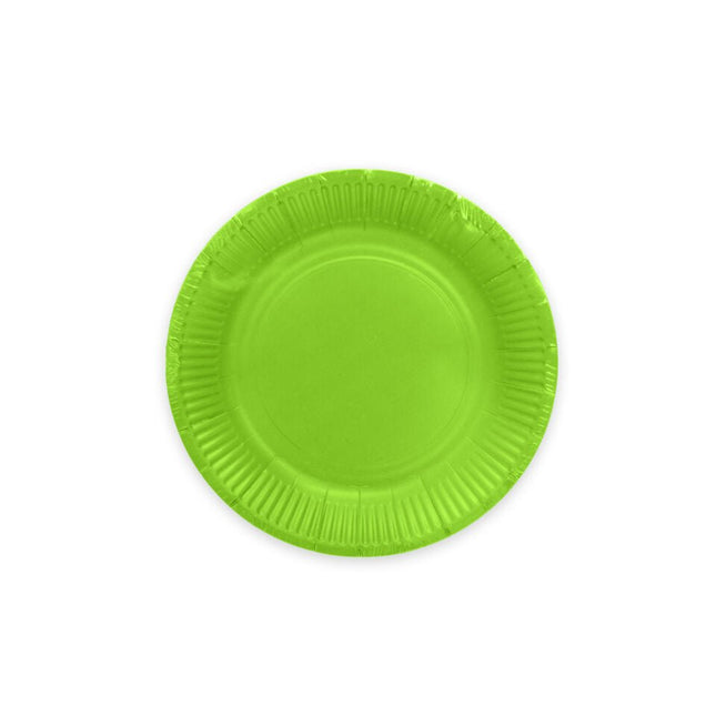 Lime Groene Borden Papier 18cm 20st van WeFiesta koop je bij Partywinkel