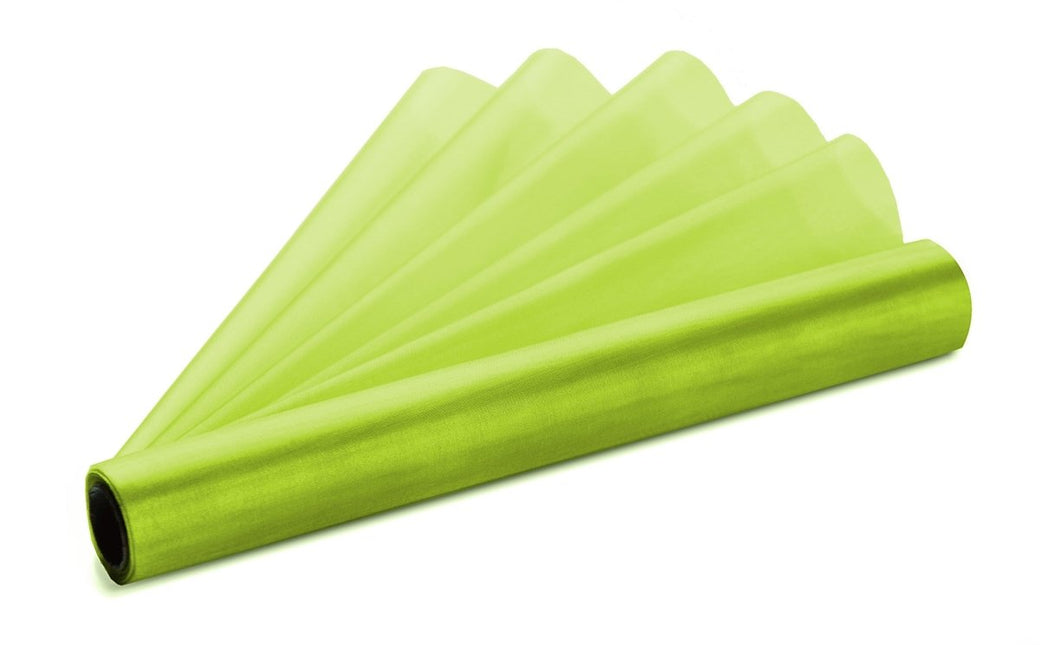 Lime Groene Organza Stof 16cm 9m van Partydeco koop je bij Partywinkel