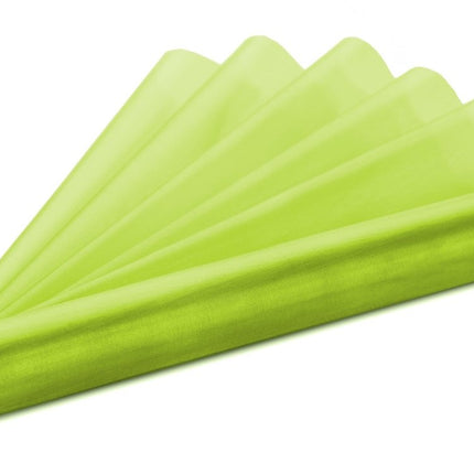 Lime Groene Organza Stof 36cm 9m van Partydeco koop je bij Partywinkel