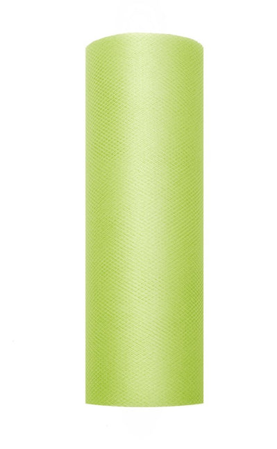 Lime Groene Tule Rol 15cm 9m van Partydeco koop je bij Partywinkel