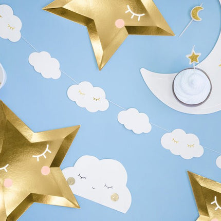 Little Star Star Borden Goud 27cm 6st van Partydeco koop je bij Partywinkel