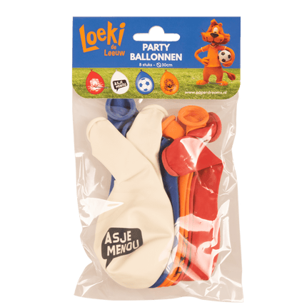 Loeki De Leeuw Ballonnen 30cm 8st van Paper Dreams koop je bij Partywinkel